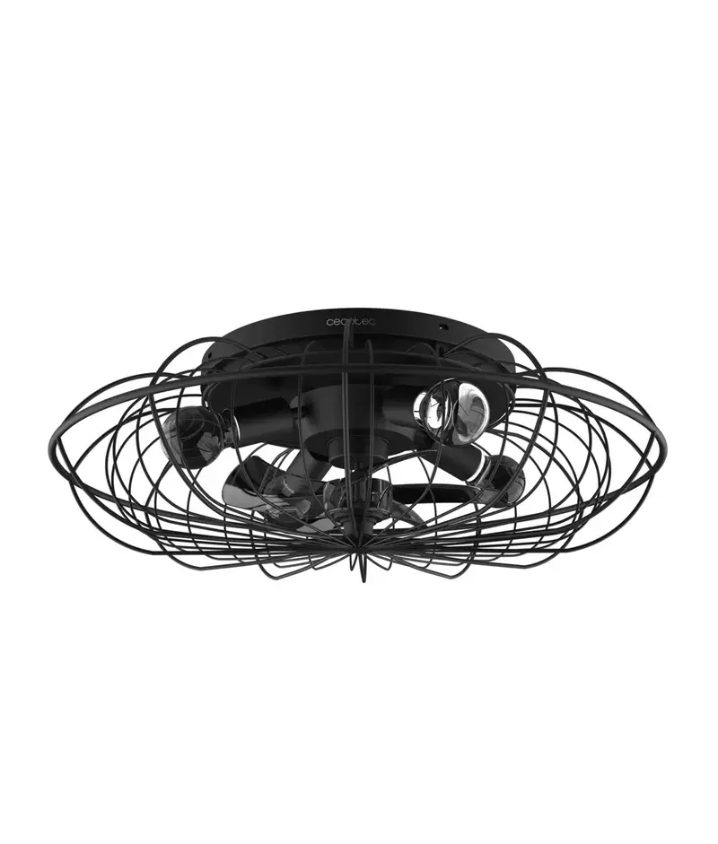 Ventilador de Techo con Lámpara y Motor DC, Diseño Moderno y Funcionalidad Avanzada de Cecotec