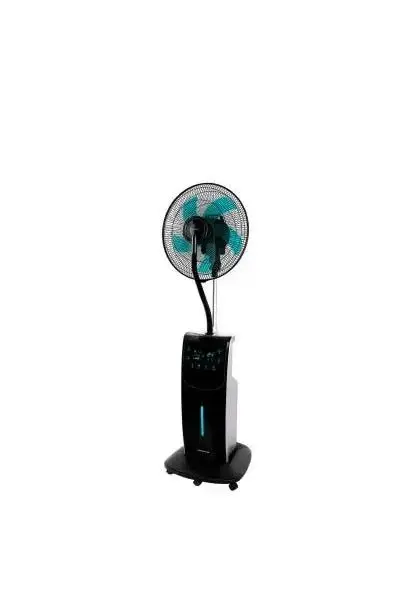 Ventilador nebulizador de pie con 90 w de potencia y 40 cm en color negro y turquesa energysilence 790 de Cecotec