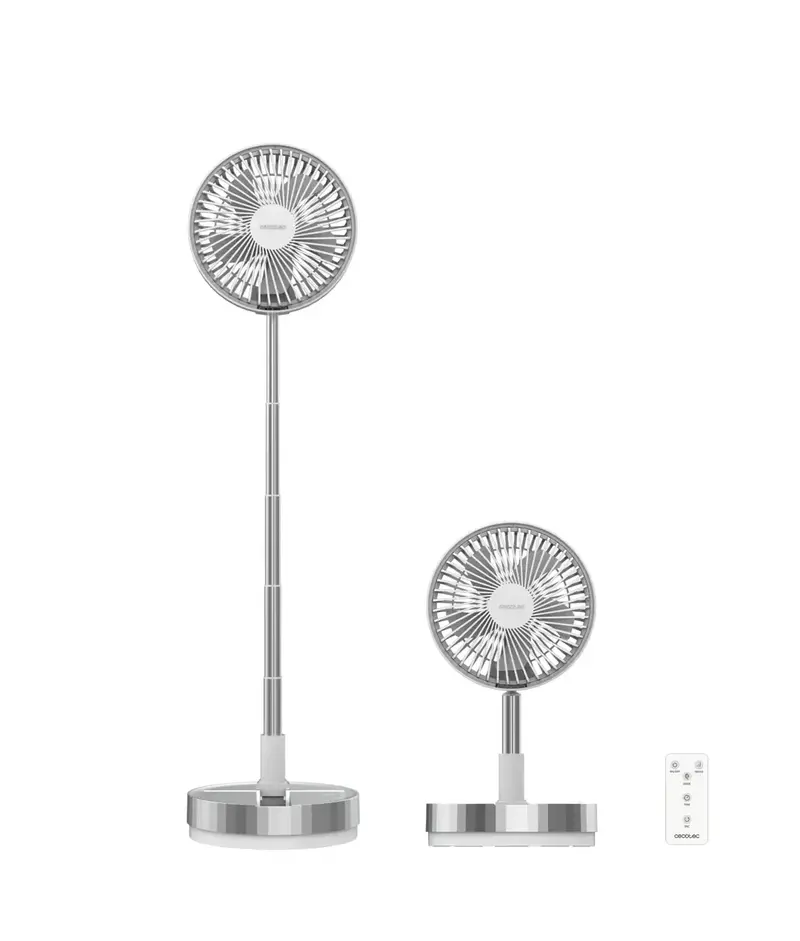 Ventilador Portátil Plegable con Batería 7200mAh y Control Remoto de Cecotec