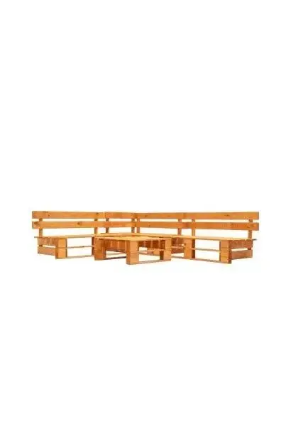 VIDAXL 277453 Set de muebles de palés de jardín de 4 piezas fabricado en madera de color marrón miel de vidaXL