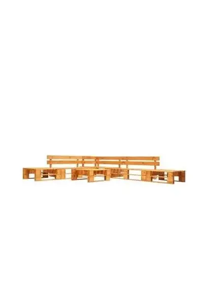 VIDAXL 277461 Set de muebles de palés para jardín de 6 piezas fabricado en madera de pino en color marrón miel de vidaXL