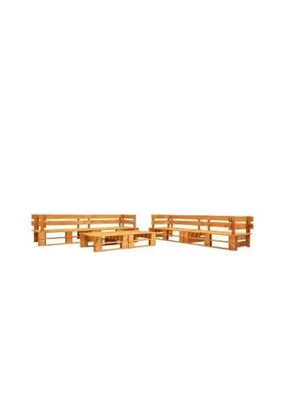 VIDAXL 277469 Set de muebles para jardín de 6 piezas fabricado en palés de madera de pino con acabado en color miel de vidaXL