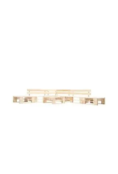 VIDAXL 277494 Set de muebles de palés para jardín de 6 piezas fabricado en madera de color natural de vidaXL