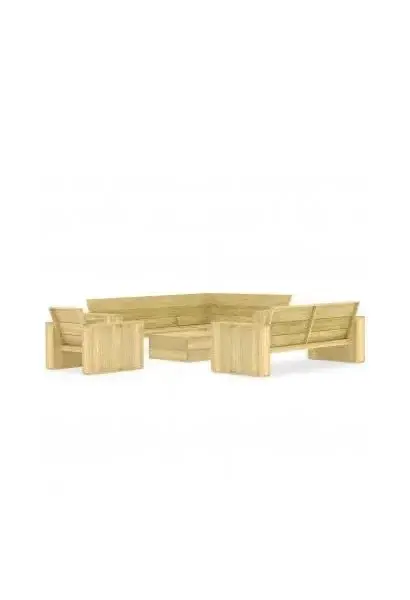 VIDAXL 3053194 Conjunto mobiliario para exteriores con 4 piezas fabricadas en madera de pino de vidaXL