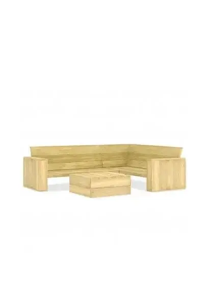 VIDAXL 3053195 Juego de muebles para exteriores hecho de madera de pino color natural 2 piezas de vidaXL