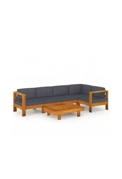 VIDAXL 3057952 Juego de 6 muebles modulares para exterior de madera de acacia al aceite de vidaXL