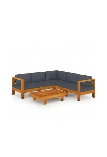 VIDAXL 3057954 Juego de 6 muebles para exterior de madera maciza de acacia con acabado al aceite de vidaXL