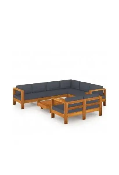 VIDAXL 3057958 Juego de muebles para el jardín fabricado en madera de acacia y gris oscuro de vidaXL
