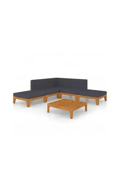 VIDAXL 3058103 Juego de sofás y una mesa con 7 piezas en color gris para jardines y terrazas de vidaXL
