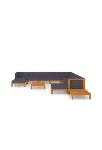 VIDAXL 3058131 Set muebles para el jardín fabricadas en madera de acacia en color gris oscuro de vidaXL