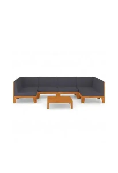 VIDAXL 3058137 Conjunto de muebles para el jardín fabricado en madera de acacia con 7 piezas de vidaXL
