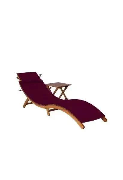 VIDAXL 3061596 Conjunto de mobiliario para exteriores fabricado en madera de acabado rojo tinto de vidaXL