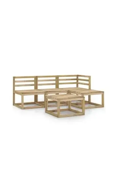 VIDAXL 3065296 Set de muebles para el jardín de 5 piezas fabricados en madera de pino impregnada de vidaXL