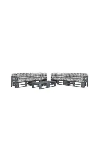 VIDAXL 3066998 Muebles de palets de 6 piezas con cojines fabricados en madera en color gris de vidaXL