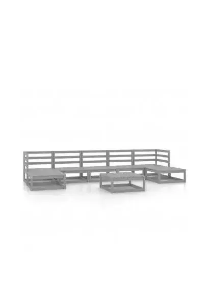 VIDAXL 3076081 Conjunto de muebles de exterior modular de 8 piezas de madera de pino gris de vidaXL