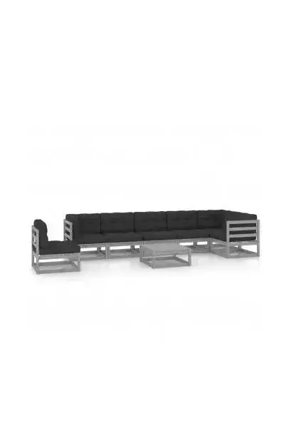 VIDAXL 3076651 Conjunto de muebles de jardín fabricadas en madera de color gris antracita de vidaXL