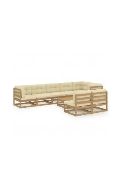 VIDAXL 3076672 Conjunto mobiliario fabricado en madera para ambientes de exterior en color marrón de vidaXL