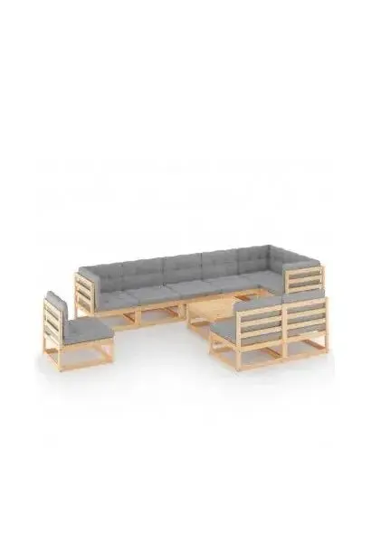 VIDAXL 3076689 Juego de muebles para jardín con un diseño modular fabricado en madera de pino de vidaXL