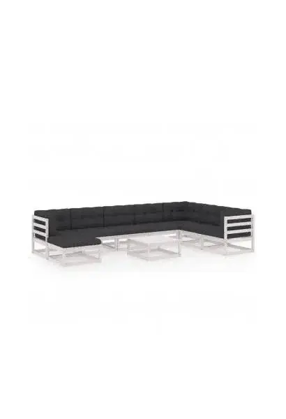 VIDAXL 3076770 Conjunto de muebles con cojines en color gris antracita para jardines y terrazas de vidaXL