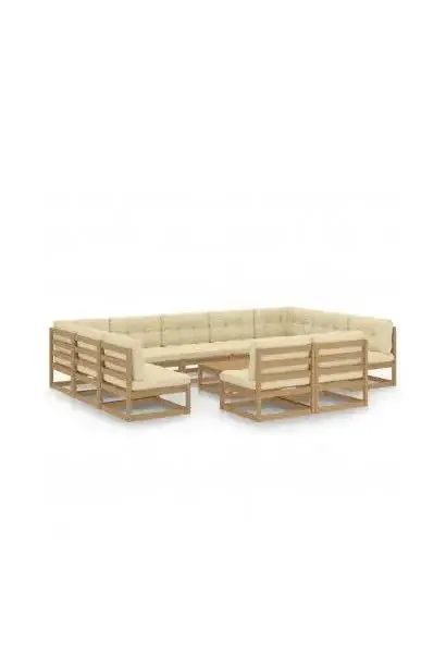 VIDAXL 3077232 Juego de muebles para jardín de madera maciza de pino con acabado marrón miel de vidaXL