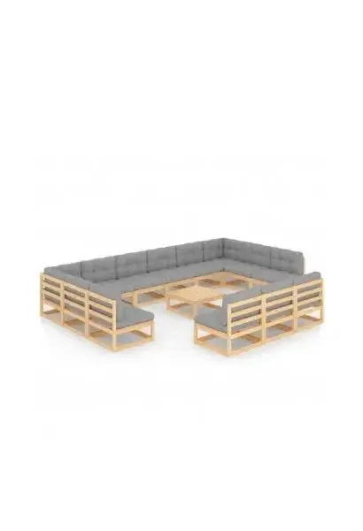 VIDAXL 3077249 Conjunto de muebles exteriores para el jardín con un acabado marrón y gris de vidaXL
