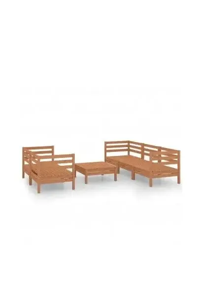 VIDAXL 3082475 Juego de muebles para exteriores hechos de madera maciza de pino marrón miel de vidaXL