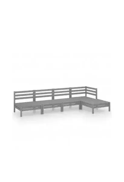 VIDAXL 3082659 Conjunto de muebles para el jardín de color gris fabricado en madera de pino de vidaXL