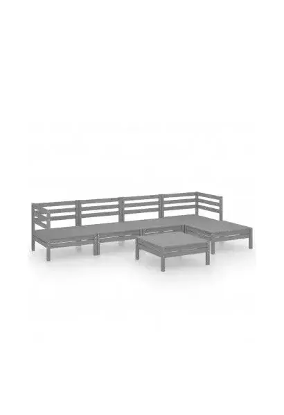 VIDAXL 3082684 Conjunto de muebles para exterior hechos de madera de pino con acabado gris de vidaXL