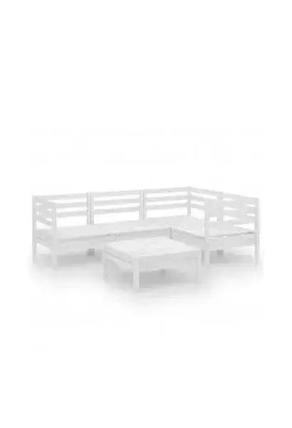 VIDAXL 3082693 Juego de muebles de jardín de 5 piezas con sofás y mesa en palés de madera maciza pino blanco de vidaXL