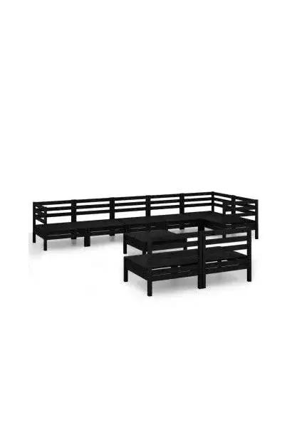 VIDAXL 3082893 Conjunto mobiliario de 9 piezas para jardín hechas en madera de pino maciza de vidaXL