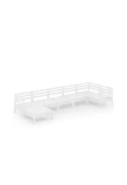 VIDAXL 3082965 Pack de 7 piezas para jardín fabricadas en madera de pino maciza con acabado blanco de vidaXL