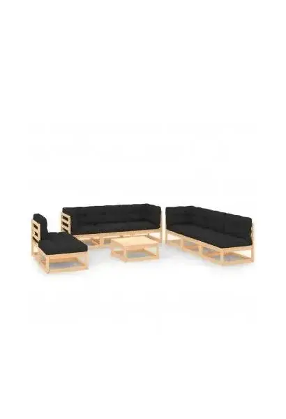 VIDAXL 3083818 Conjunto mobiliario para jardines y terrazas con cojines en color gris antracita de vidaXL