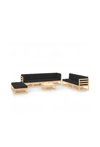 VIDAXL 3083826 Conjunto de muebles para jardín de 10 piezas con cojines Grises y diseño modular de vidaXL