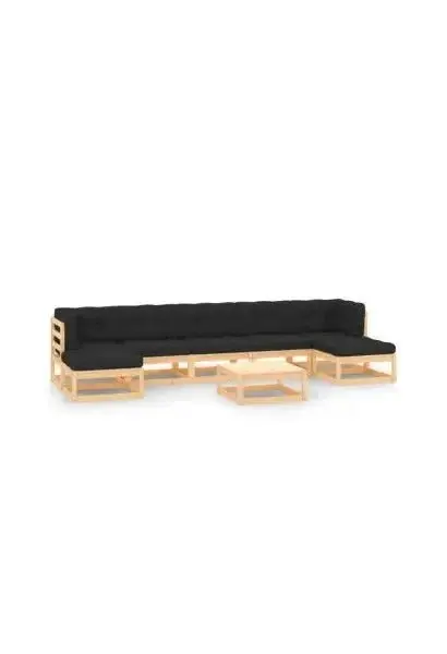 VIDAXL 3083887 Conjunto de muebles para exterior de 8 piezas con cojines color antracita de vidaXL