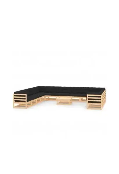 VIDAXL 3083918 Conjunto de muebles para jardines y terrazas fabricado en madera de pino en color natural de vidaXL