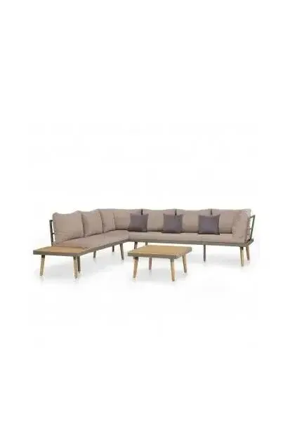 VIDAXL 44239 Conjunto de muebles para el jardín fabricado en madera acacia color marrón y gris de vidaXL