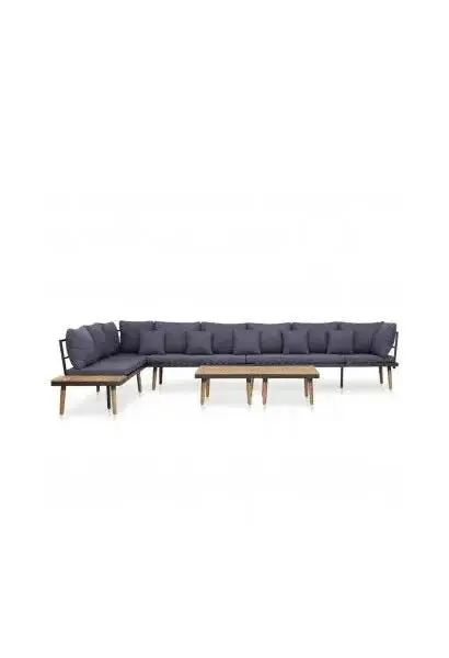 VIDAXL 46485 Conjunto mobiliario para jardines y terrazas con un diseño moderno de color gris oscuro de vidaXL