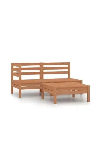 VIDAXL 806600 Juego de muebles para jardín elaborado con madera maciza de pino en color marrón miel de vidaXL