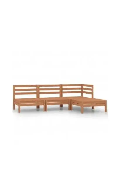 VIDAXL 806620 Conjunto de muebles para jardín de madera maciza de pino con un acabado en marrón miel de vidaXL