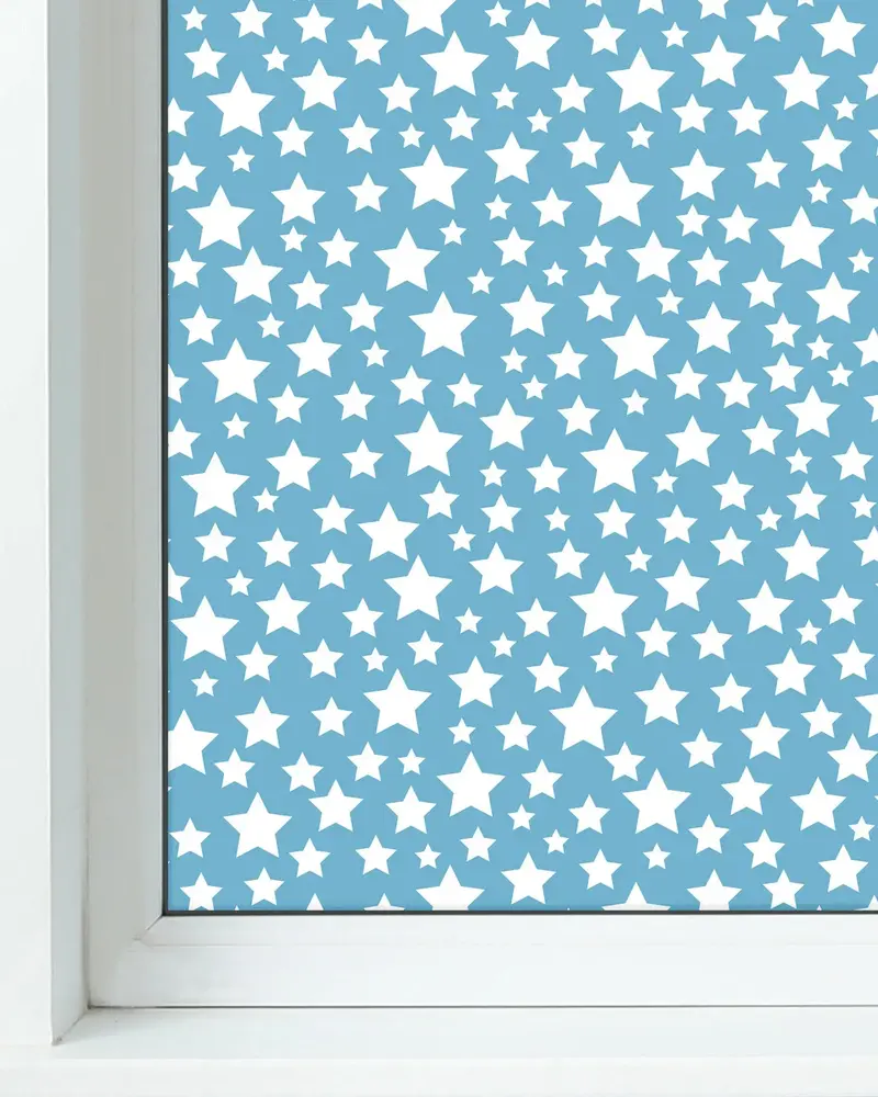 Vinilo para Ventanas Estrellas Azul