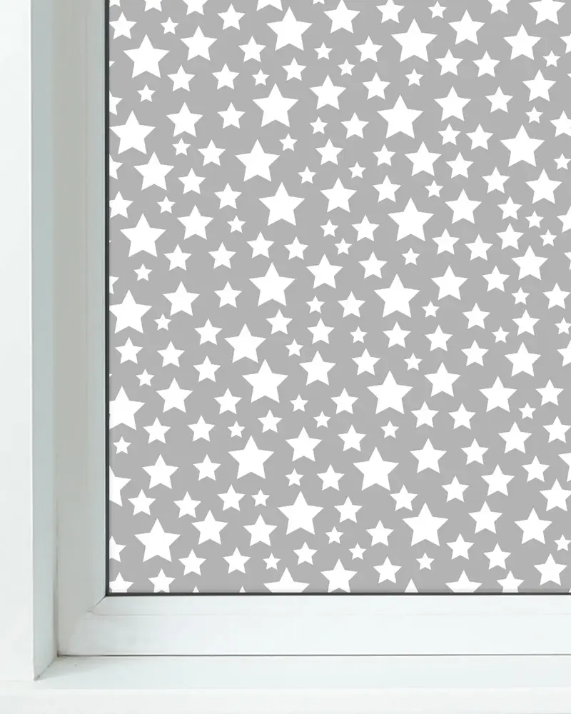 Vinilo para Ventanas Estrellas Gris