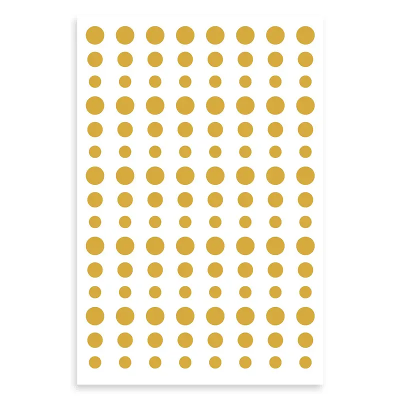 Vinilos adhesivos para pared Topitos Mostaza