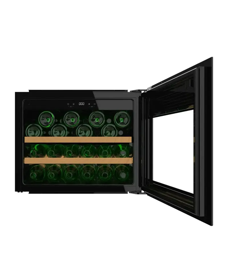 Vinoteca Bolero GrandSommelier BI 28000 Touch Black integrada compresor 28 botellas fibra LED silenciosa de Cecotec