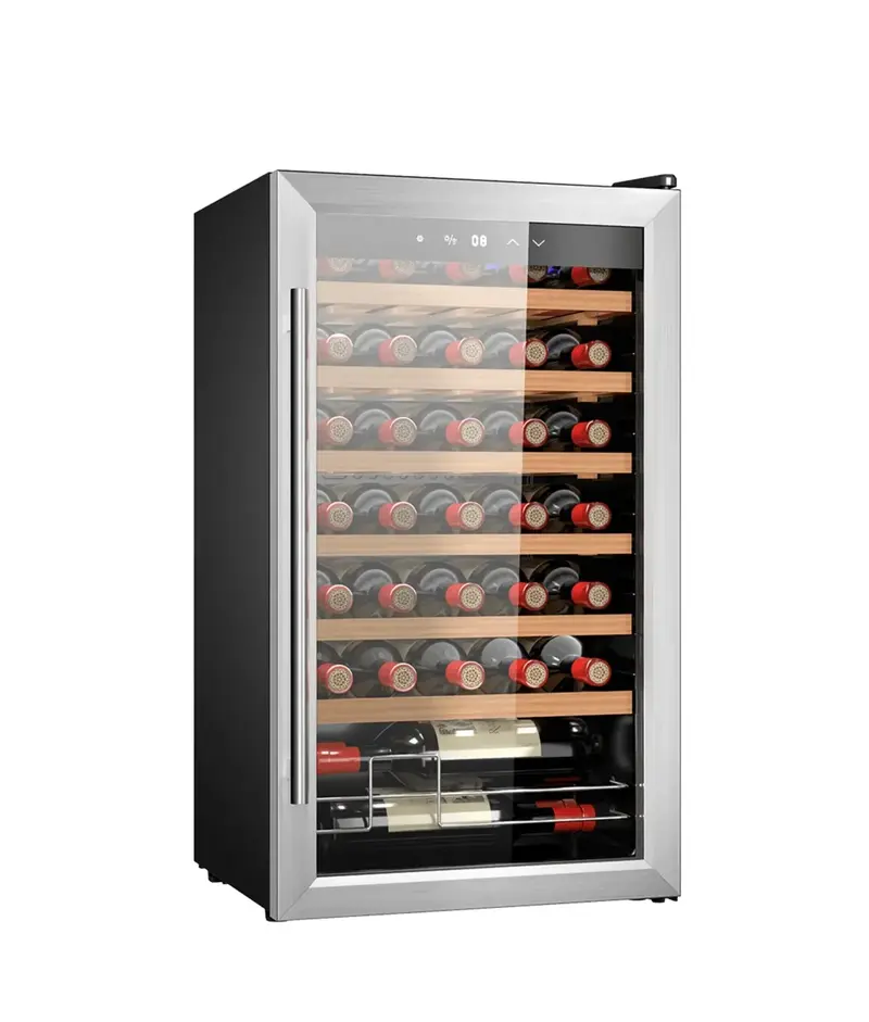 Vinoteca Inox de 34 Botellas con Compresor y Control Táctil Silencioso de Cecotec