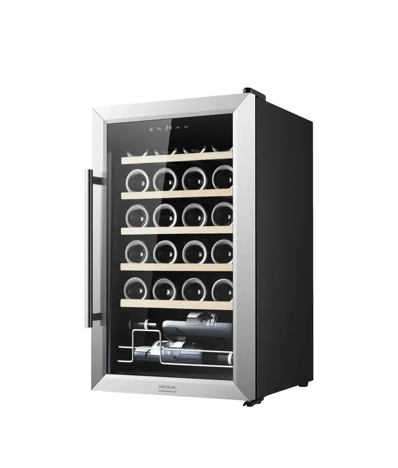 Vinoteca Inoxidable de Alto Rendimiento para 24 Botellas con Control Táctil de Cecotec