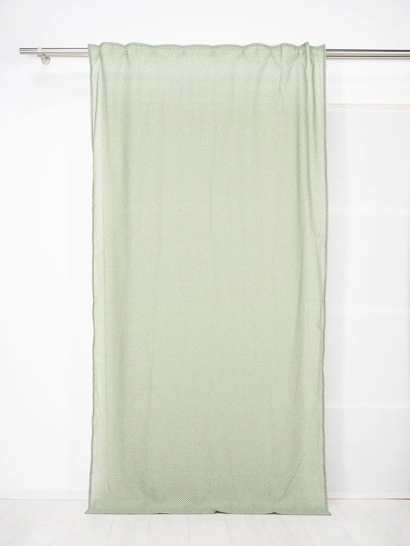 Visillo translúcido Topos Verde