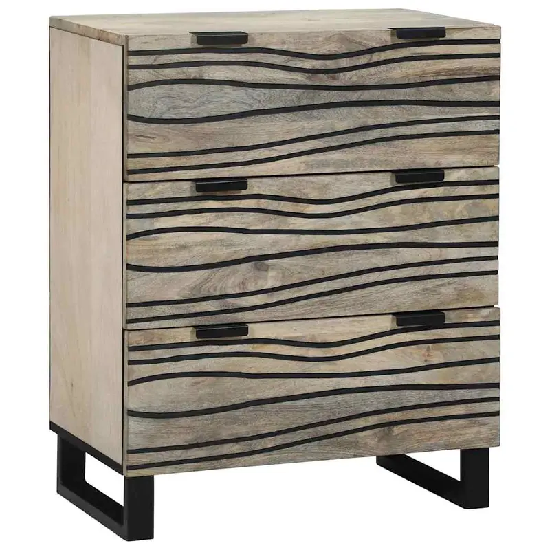 Vitrina Blanco 60 x 33.5 x 75 cm Madera maciza de Mango