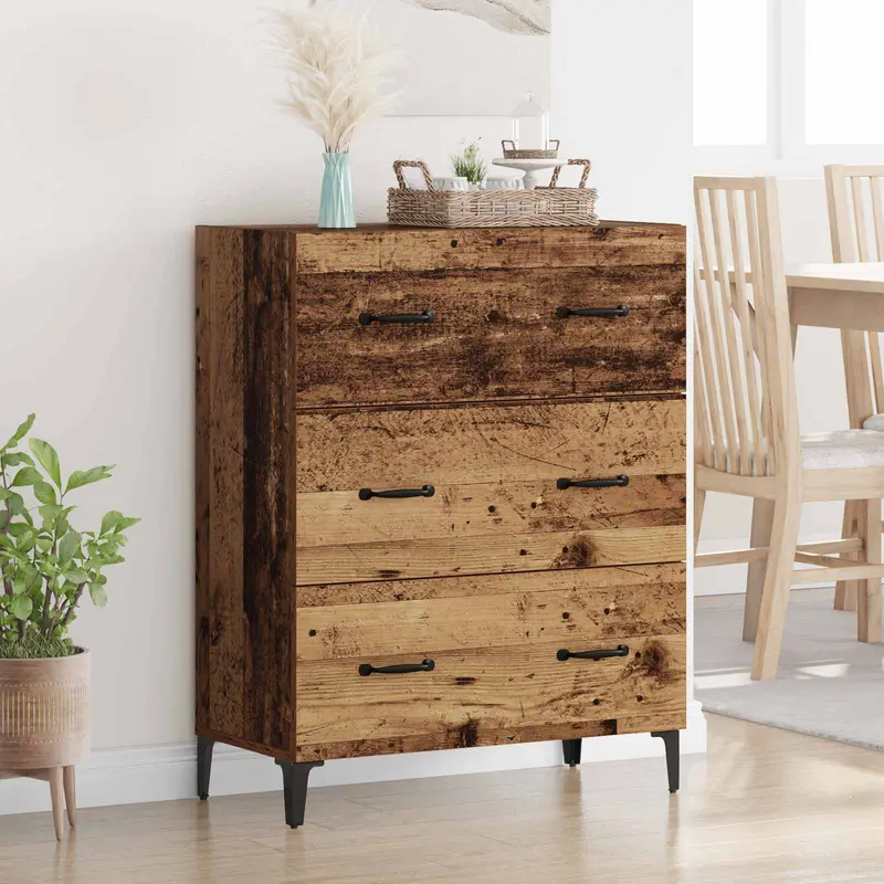 Vitrina con cajón Madera vieja 69,5 x 34 x 90 cm