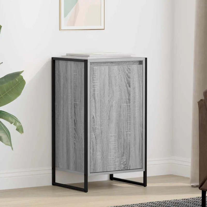 Vitrina gris sonoma 43 x 36 x 75,5 cm madera contrachapada