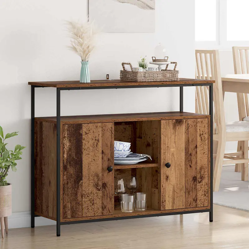 Vitrina Madera Vieja 100 x 35 x 80 cm Madera contrachapada